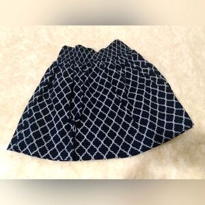 New York & company woman's size xs blue and white midi skirt